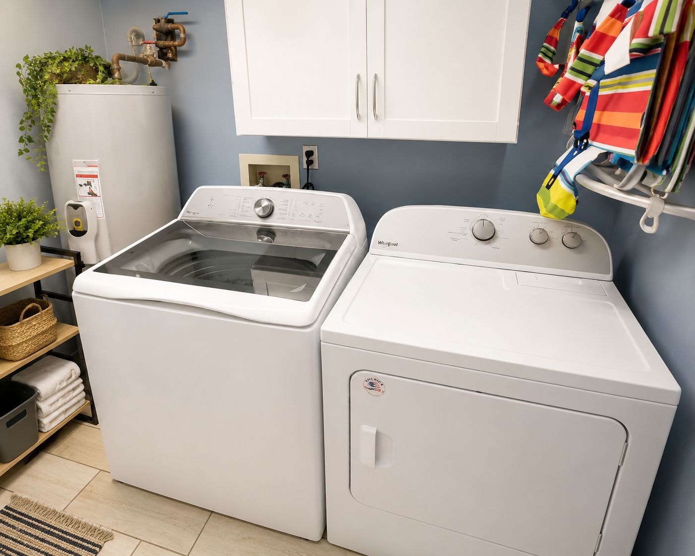 Unit 204 laundry room with washer and dryer