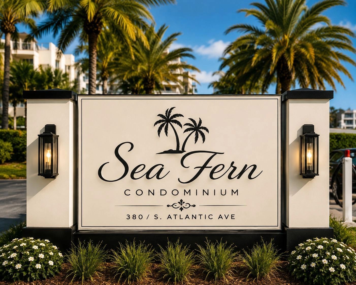 Sea Fern Condominium entrance sign