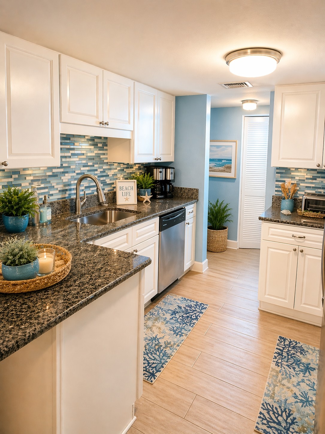Unit 304 kitchen with granite countertops