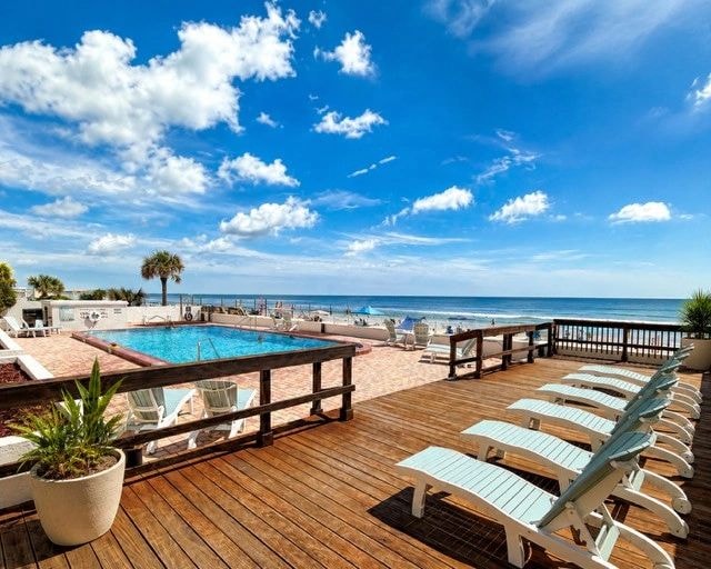 Heated pool overlooking the Atlantic Ocean